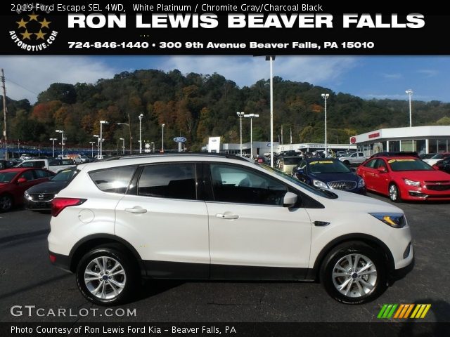 2019 Ford Escape SEL 4WD in White Platinum