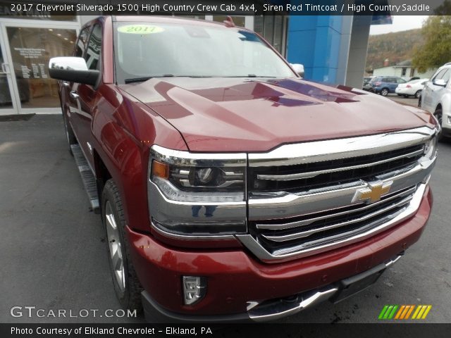 2017 Chevrolet Silverado 1500 High Country Crew Cab 4x4 in Siren Red Tintcoat