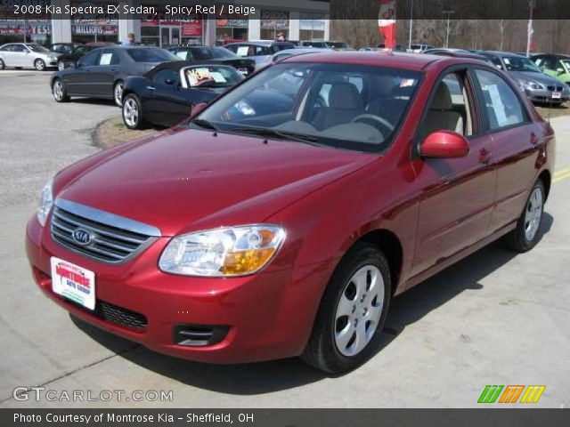 2008 Kia Spectra EX Sedan in Spicy Red