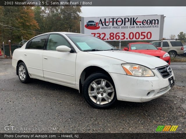 2003 Nissan Altima 2.5 S in Satin White Pearl