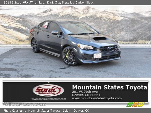 2018 Subaru WRX STI Limited in Dark Gray Metallic