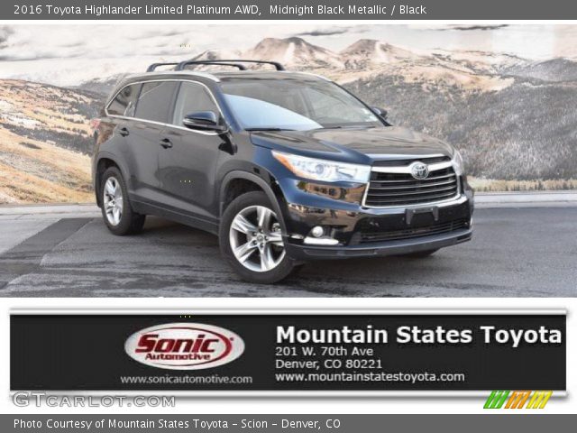 2016 Toyota Highlander Limited Platinum AWD in Midnight Black Metallic