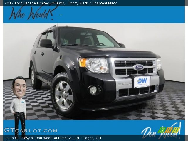 2012 Ford Escape Limited V6 4WD in Ebony Black