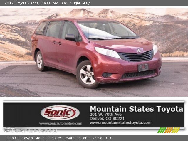 2012 Toyota Sienna  in Salsa Red Pearl