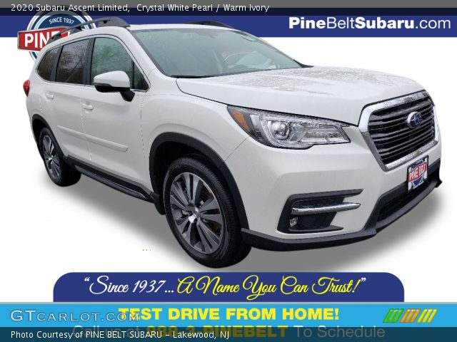 2020 Subaru Ascent Limited in Crystal White Pearl