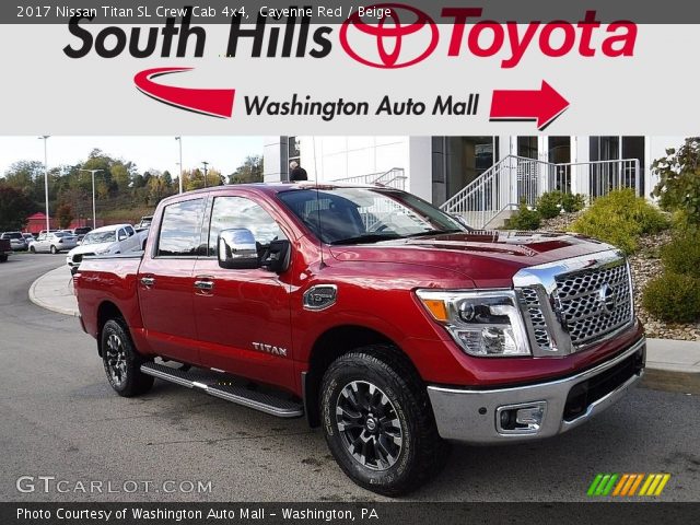 2017 Nissan Titan SL Crew Cab 4x4 in Cayenne Red