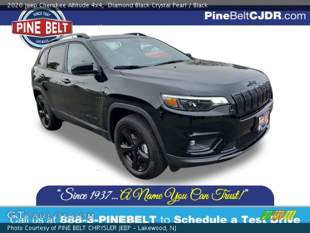 2020 Jeep Cherokee Altitude 4x4 in Diamond Black Crystal Pearl