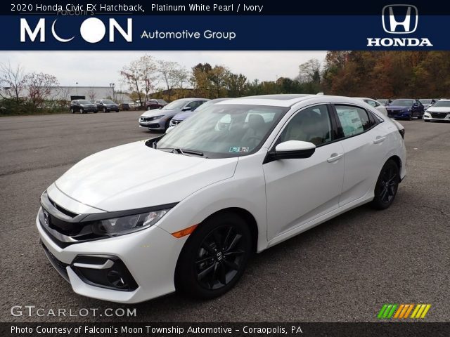 2020 Honda Civic EX Hatchback in Platinum White Pearl