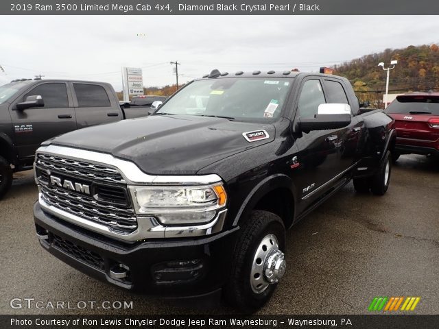 2019 Ram 3500 Limited Mega Cab 4x4 in Diamond Black Crystal Pearl