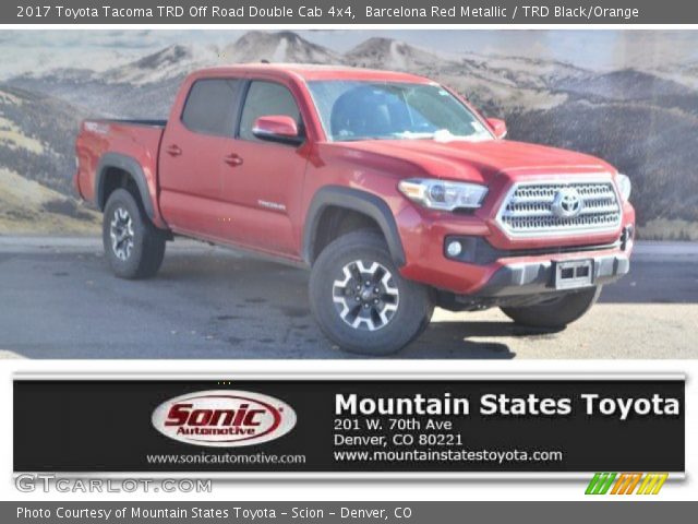 2017 Toyota Tacoma TRD Off Road Double Cab 4x4 in Barcelona Red Metallic