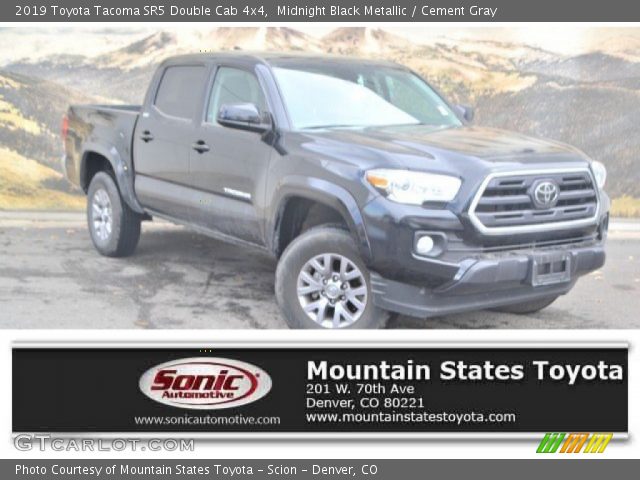 2019 Toyota Tacoma SR5 Double Cab 4x4 in Midnight Black Metallic