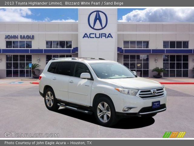 2013 Toyota Highlander Limited in Blizzard White Pearl