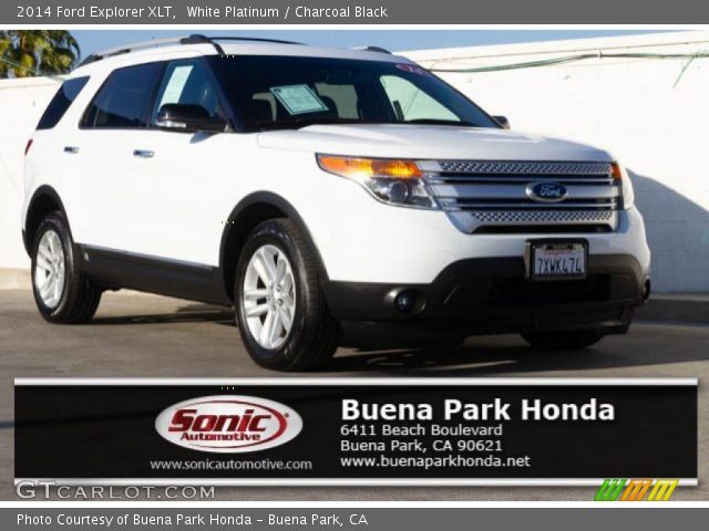 2014 Ford Explorer XLT in White Platinum