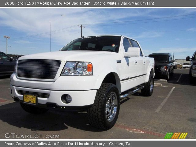 2008 Ford F150 FX4 SuperCrew 4x4 Badlander in Oxford White