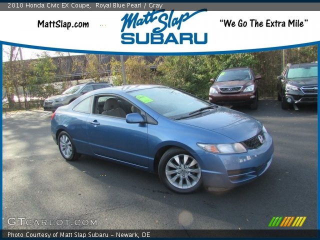2010 Honda Civic EX Coupe in Royal Blue Pearl