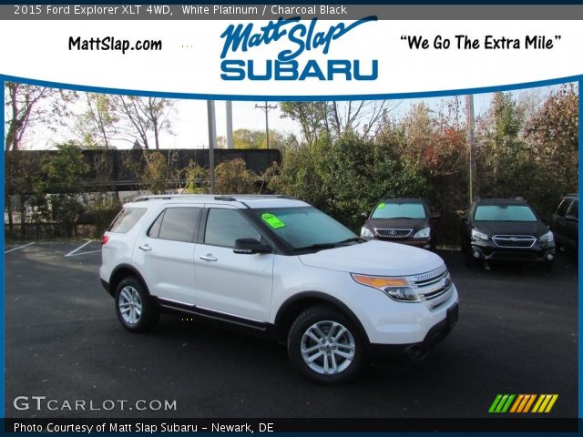 2015 Ford Explorer XLT 4WD in White Platinum
