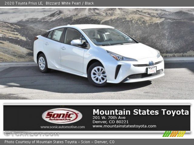 2020 Toyota Prius LE in Blizzard White Pearl