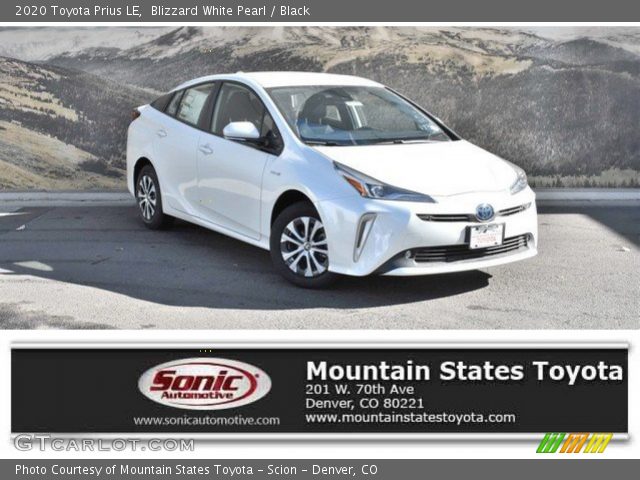 2020 Toyota Prius LE in Blizzard White Pearl