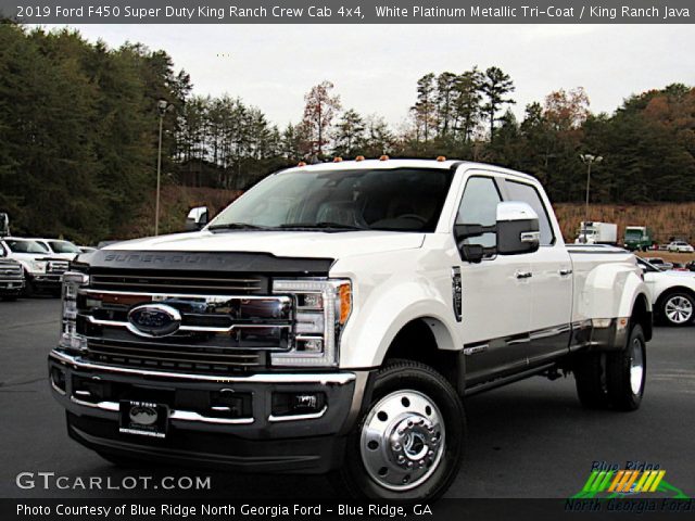 2019 Ford F450 Super Duty King Ranch Crew Cab 4x4 in White Platinum Metallic Tri-Coat