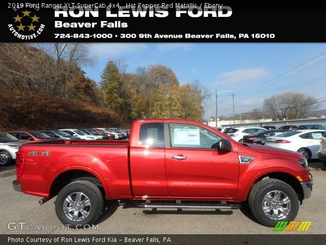 2019 Ford Ranger XLT SuperCab 4x4 in Hot Pepper Red Metallic