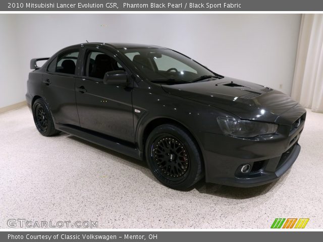 2010 Mitsubishi Lancer Evolution GSR in Phantom Black Pearl