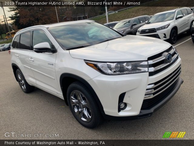 2019 Toyota Highlander Hybrid Limited AWD in Blizzard Pearl White