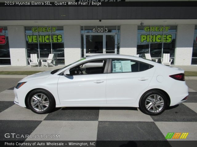 2019 Hyundai Elantra SEL in Quartz White Pearl