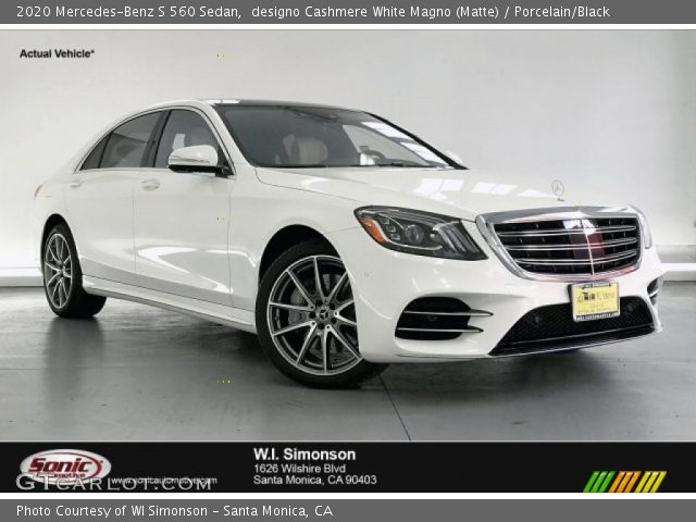 2020 Mercedes-Benz S 560 Sedan in designo Cashmere White Magno (Matte)