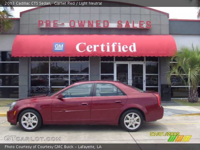 2003 Cadillac CTS Sedan in Garnet Red