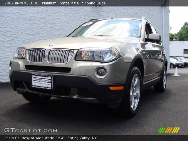 2007 BMW X3 3.0si in Platinum Bronze Metallic