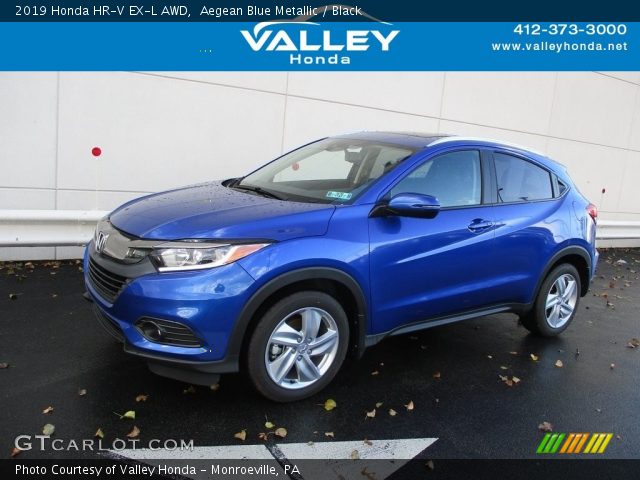 2019 Honda HR-V EX-L AWD in Aegean Blue Metallic