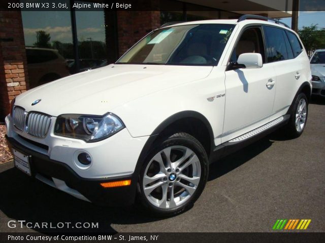 2008 BMW X3 3.0si in Alpine White