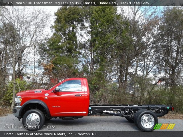 2019 Ram 5500 Tradesman Regular Cab 4x4 Chassis in Flame Red