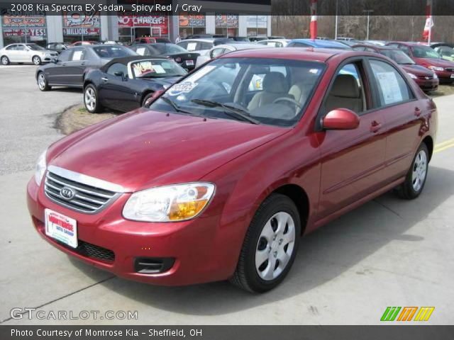 2008 Kia Spectra EX Sedan in Spicy Red