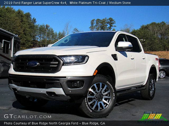 2019 Ford Ranger Lariat SuperCrew 4x4 in White Platinum Tri-Coat