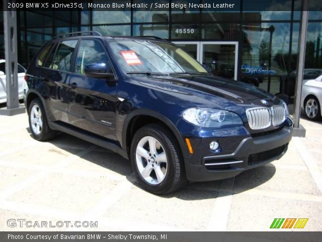 2009 BMW X5 xDrive35d in Monaco Blue Metallic