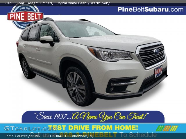 2020 Subaru Ascent Limited in Crystal White Pearl