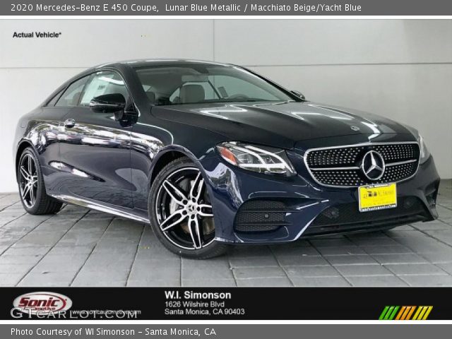 2020 Mercedes-Benz E 450 Coupe in Lunar Blue Metallic