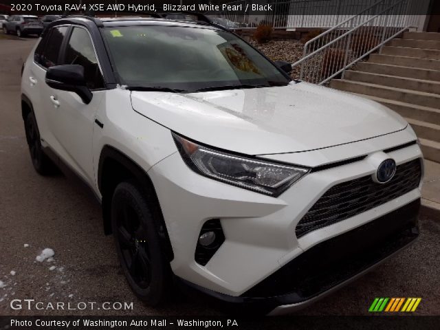 2020 Toyota RAV4 XSE AWD Hybrid in Blizzard White Pearl