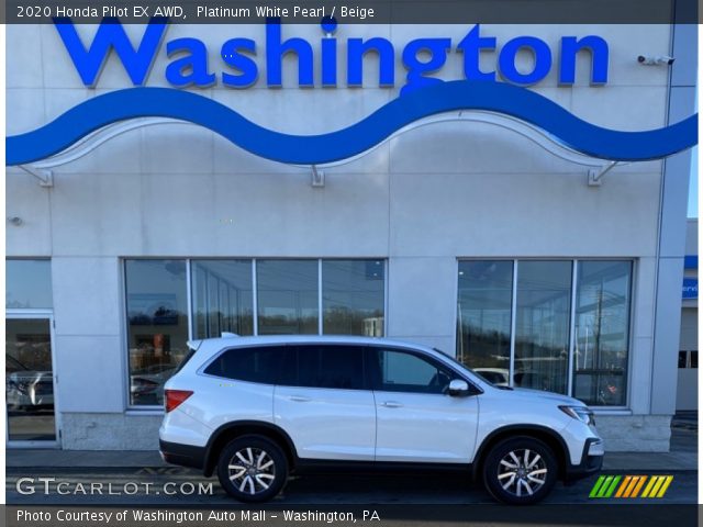 2020 Honda Pilot EX AWD in Platinum White Pearl