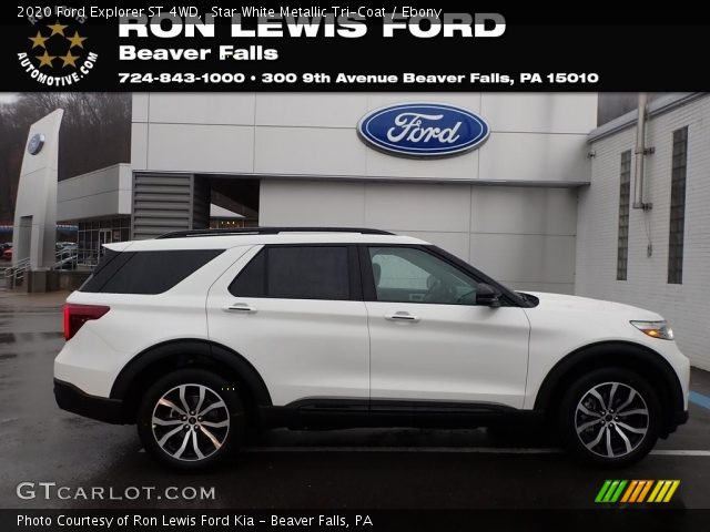 2020 Ford Explorer ST 4WD in Star White Metallic Tri-Coat