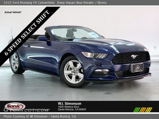 2015 Ford Mustang V6 Convertible in Deep Impact Blue Metallic
