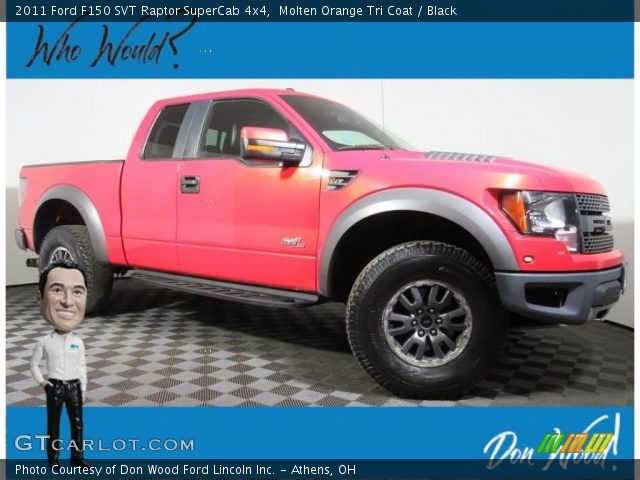 2011 Ford F150 SVT Raptor SuperCab 4x4 in Molten Orange Tri Coat