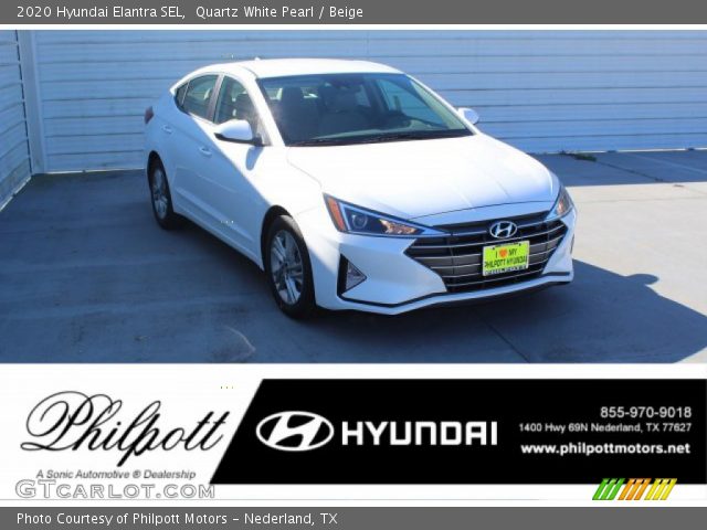 2020 Hyundai Elantra SEL in Quartz White Pearl