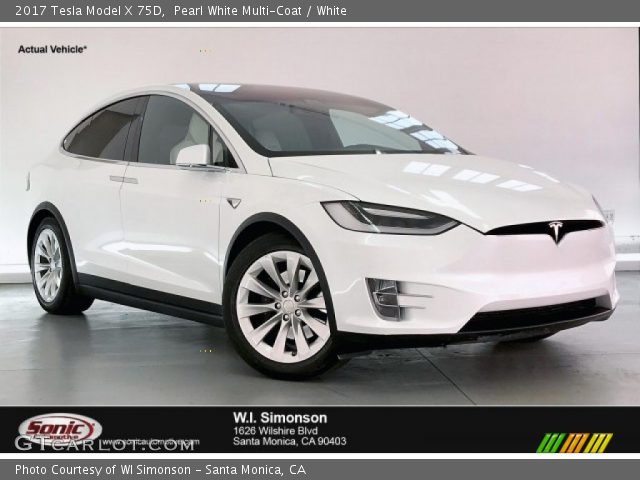 2017 Tesla Model X 75D in Pearl White Multi-Coat