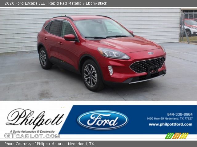 2020 Ford Escape SEL in Rapid Red Metallic