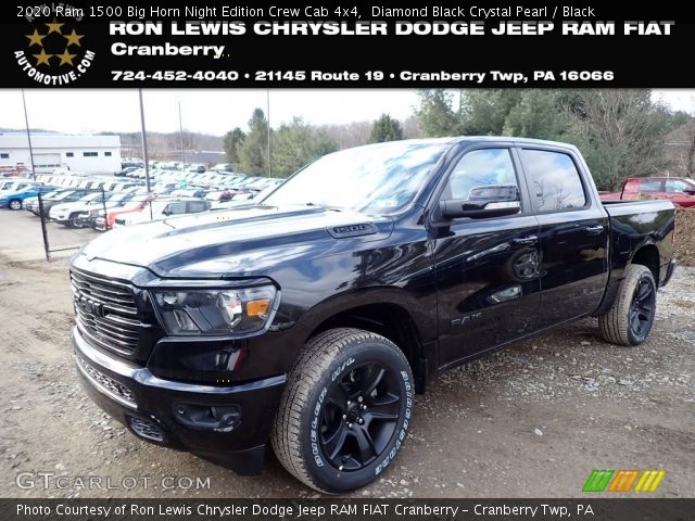 2020 Ram 1500 Big Horn Night Edition Crew Cab 4x4 in Diamond Black Crystal Pearl