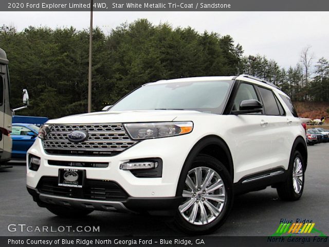 2020 Ford Explorer Limited 4WD in Star White Metallic Tri-Coat