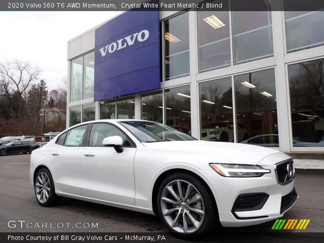 2020 Volvo S60 T6 AWD Momentum in Crystal White Pearl Metallic