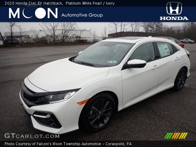 2020 Honda Civic EX Hatchback in Platinum White Pearl